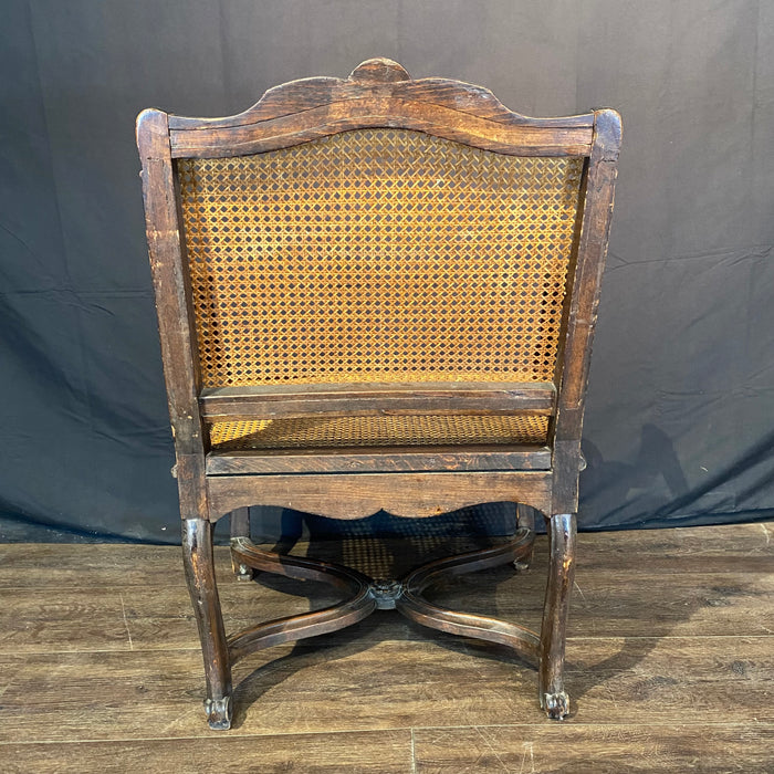 Antique French Armchairs Carved with Mohair Cushions 19th Century - a Pair