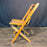 Set of Mid-century vintage wooden stackable folding chairs from Maine from the 1940s