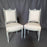 French 19th Century Pair of Louis XVI Neoclassical Painted Side Chairs or Dining Chairs