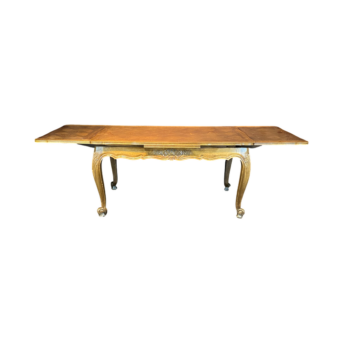 French Louis XV Dining Table with Two Leaves