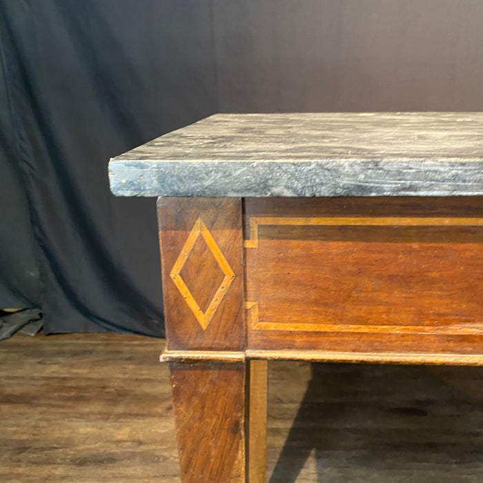 Elegant French Louis XVI Neoclassical Marble Top Console Table