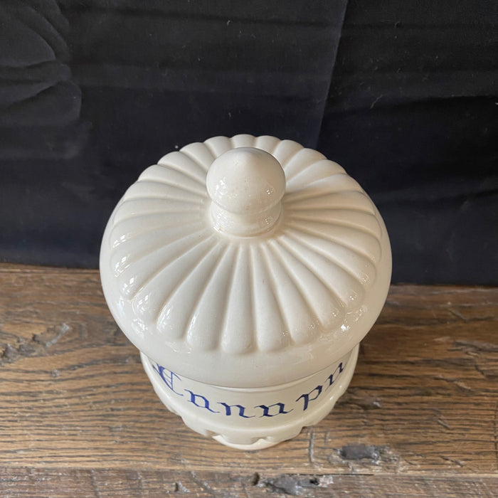 Antique Italian Apothecary Jar Venetian Canapa Porcelain Urn Large