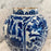 Late 18th Century Dutch Delft Blue and White Hand-Painted Baluster Vase