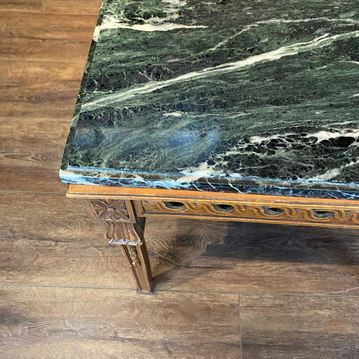 French Louis XVI Carved Marble Top Side Table, Coffee Table or Occasional Table