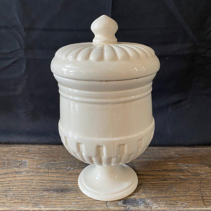 Antique Italian Apothecary Jar Venetian Ibisco Porcelain Urn Large