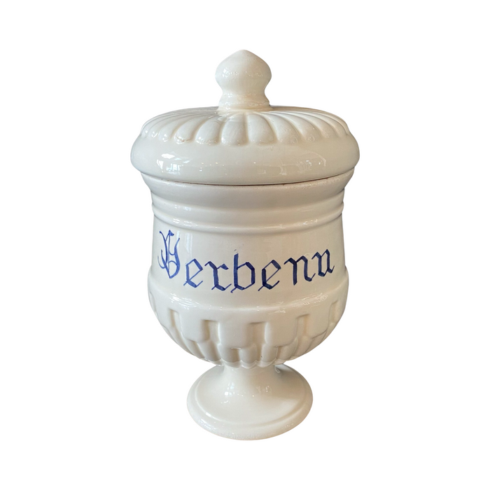 Antique Italian Apothecary Jar Venetian Verbena Porcelain Urn Large