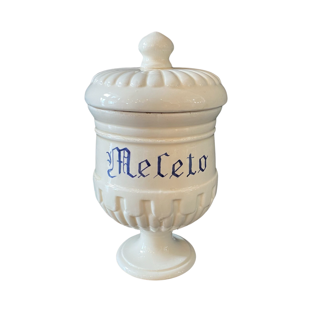 Antique Italian Apothecary Jar Venetian Meleto Porcelain Urn Large
