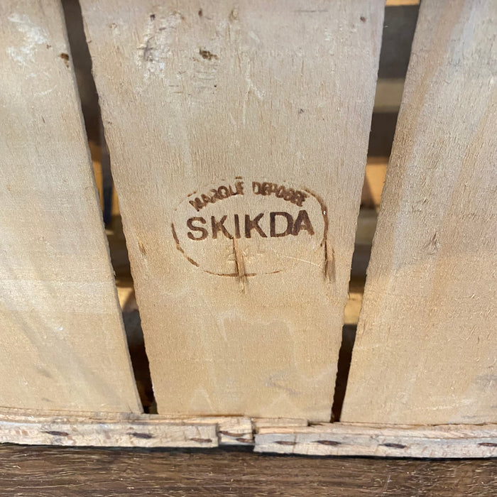 Wooden Fruit Basket with Top from France Marque Depose Skikda