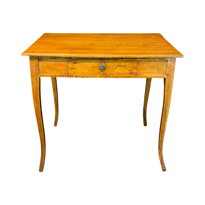 French 19th Century Louis XV Fruitwood Writing Table, Side Table or Desk with Original Key