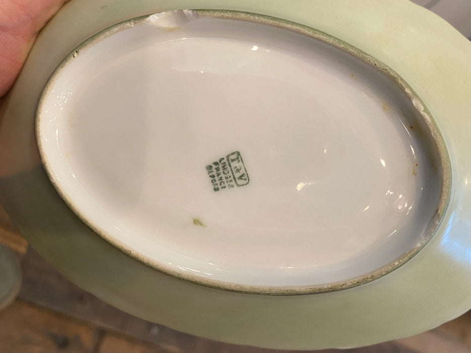 French Limoges Hand-Painted Olive Serving Dish or Platter