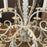 Vintage Country French Style Eight-Armed Chandelier with Acanthus Leaf Decor