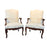 Pair of Early 19th Century French Louis XV Carved Walnut Fauteuil Armchairs with New Neutral Upholstery