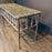 Antique French Wrought Iron Console Table with Marble Top | Balcony Railing Console Large
