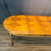 Midcentury French Louis XVI Style Walnut Parquetry Oval Extension Dining Table with Two Leaves