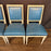 Set of Eight French Louis XVI Painted Dining Chairs in Blue Leather Circa 1920