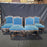 19th Century French Louis XV Chairs with Original Blue Mohair Upholstery: Set of 4 - 2 Armchairs and 2 Side Chairs