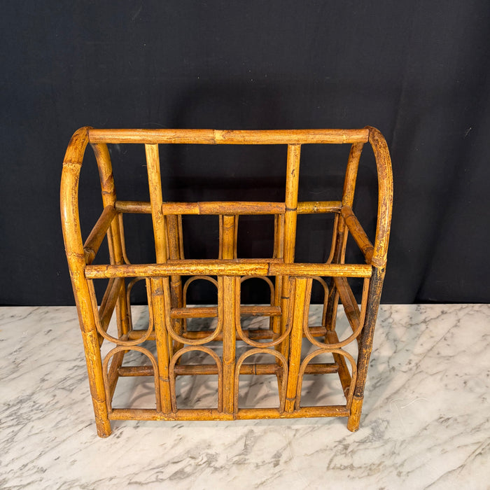 British Style Burnt Bamboo Magazine Rack