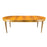Midcentury French Louis XVI Style Walnut Parquetry Oval Extension Dining Table with Two Leaves