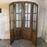 Antique French Four-Panel Folding Screen Room Divider with Beveled Glass Panels