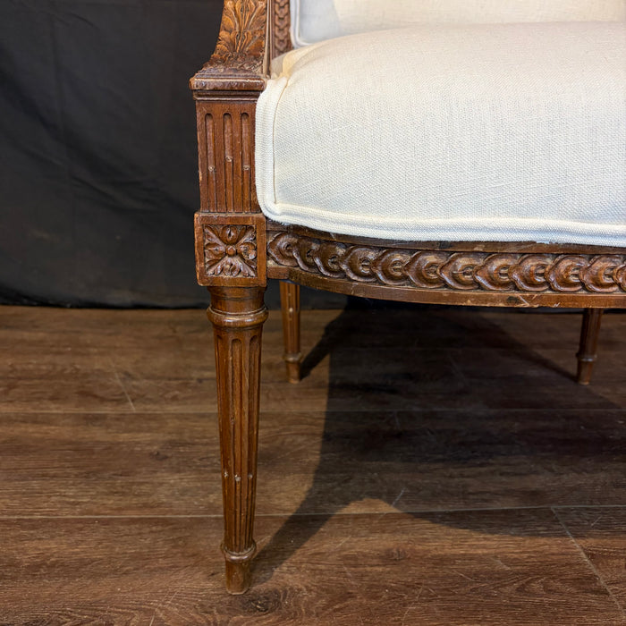 Antique French Pair of Armchairs or Fauteuils Museum Quality Carved 19th Century Louis XVI