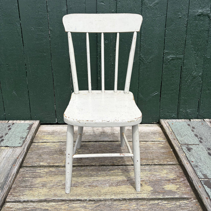 Set of Ten 19th Century Plank Seat Grange Chairs from Maine