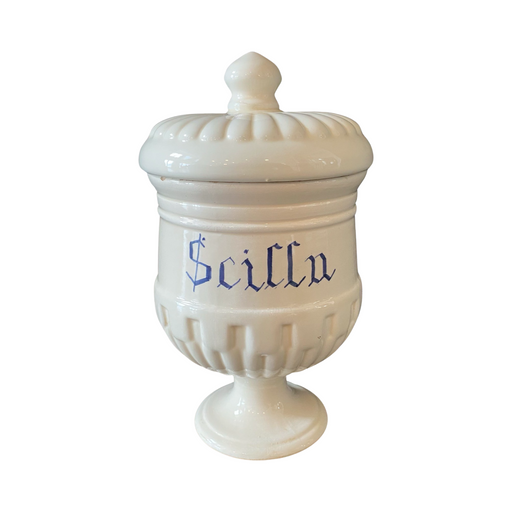 Antique Italian Apothecary Jar Venetian Scilla Porcelain Urn Large