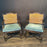 Antique French Armchairs Carved with Mohair Cushions 19th Century - a Pair