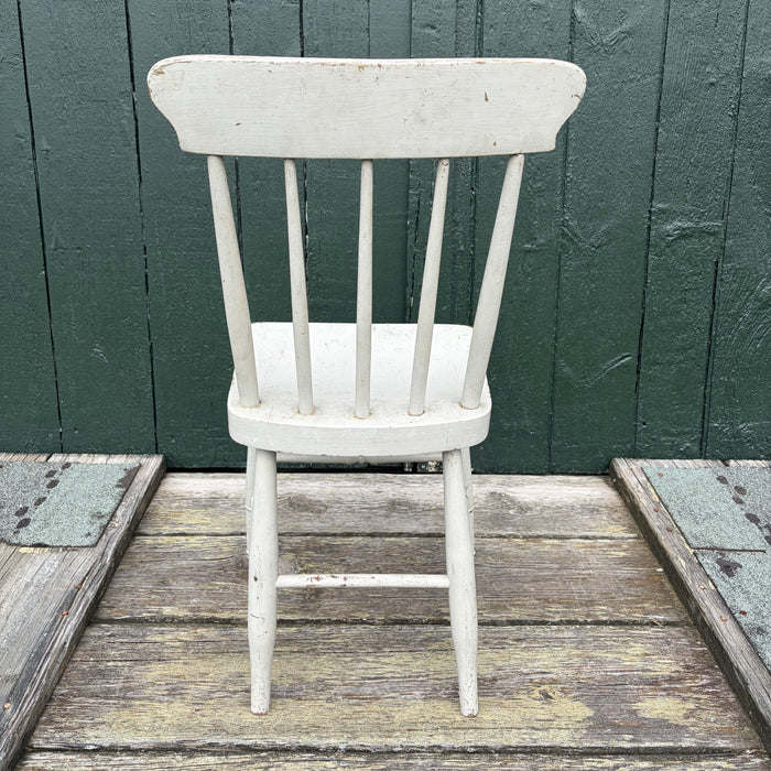 Set of Five 19th Century Plank Seat Grange Chairs from Maine