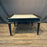 French Neoclassical Carrera Marble Top Ebony Black Coffee Table