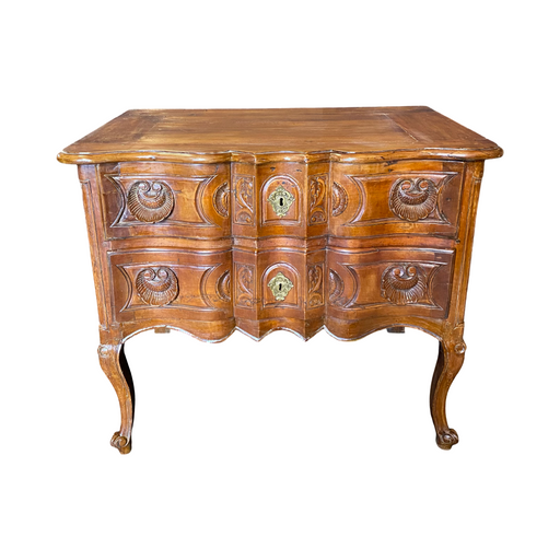 Fine 18th Century French Carved Walnut Louis XV Commode Dresser or Chest of Drawers with Exquisite Intricate Carving