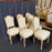 Set of 6 French 19th Century Salon Chairs, Side Chairs or Dining Chairs with Original Gilt and White Paint and New Upholstery