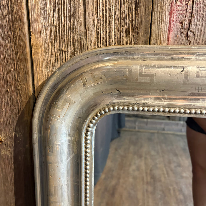 French 19th Century Louis Philippe Silver Gilt Mirror
