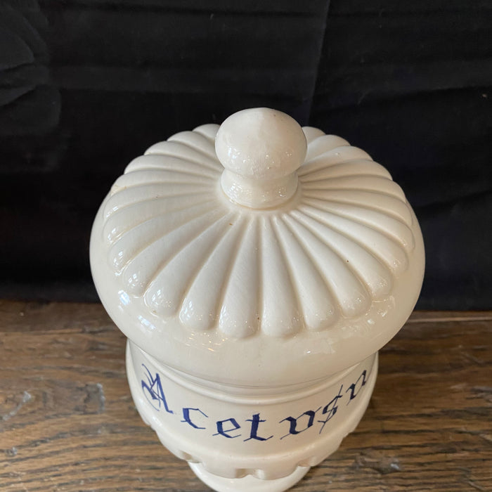Antique Italian Apothecary Jar Venetian Acetosa Porcelain Urn Large