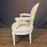 19th Century Pair of French Louis XVI Painted Neoclassical Fauteuil Armchairs