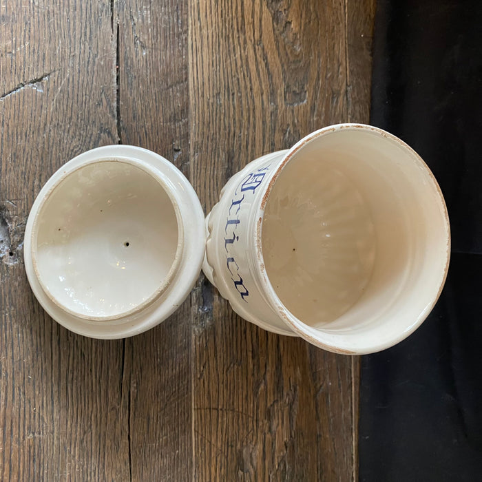 Antique Italian Apothecary Jar Venetian Ortica Porcelain Urn Large