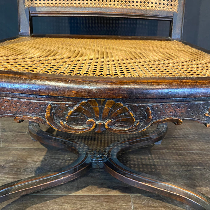 Antique French Armchairs Carved with Mohair Cushions 19th Century - a Pair