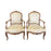 Pair French 19th Century Louis XV Highly Carved Fauteuils or Armchairs