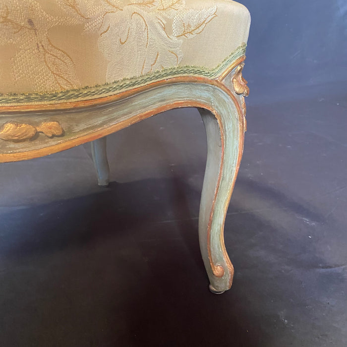 French Louis XV Painted Sofa and Two Fauteuils or Armchairs Parlor or Salon Set from St. Tropez, France