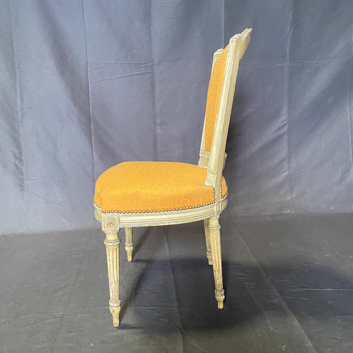 Elegant and Rare 19th Century Classic French Louis XVI Pair of Side or Dining Chairs