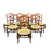 Set of Eight French Louis XV-Style Walnut Dining Chairs with Rush Seats