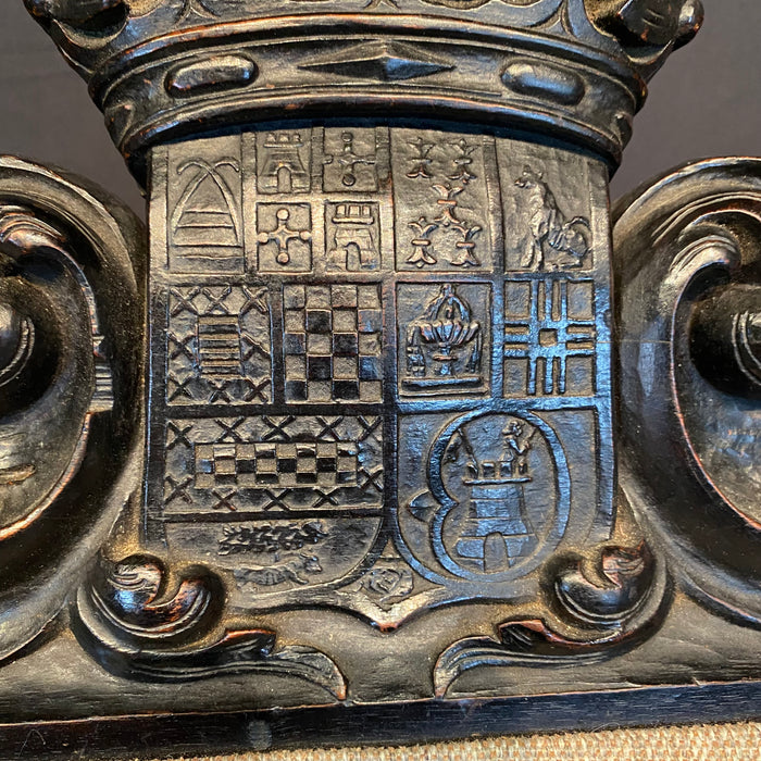 Pair 18th Century British Baroque or Renaissance Revival Armchairs or Fauteuils