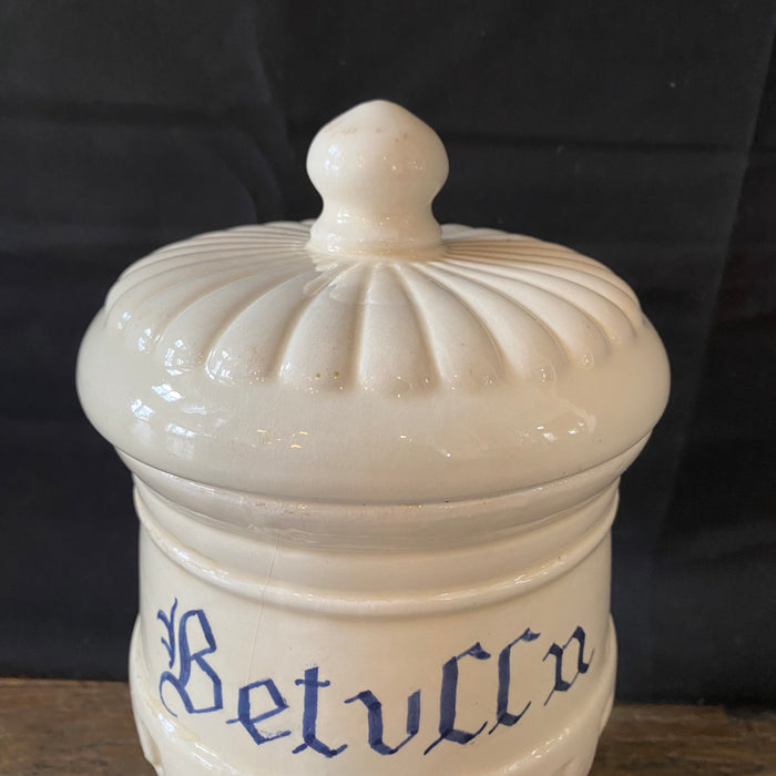 Antique Italian Apothecary Jar Venetian Betulla Porcelain Urn Large