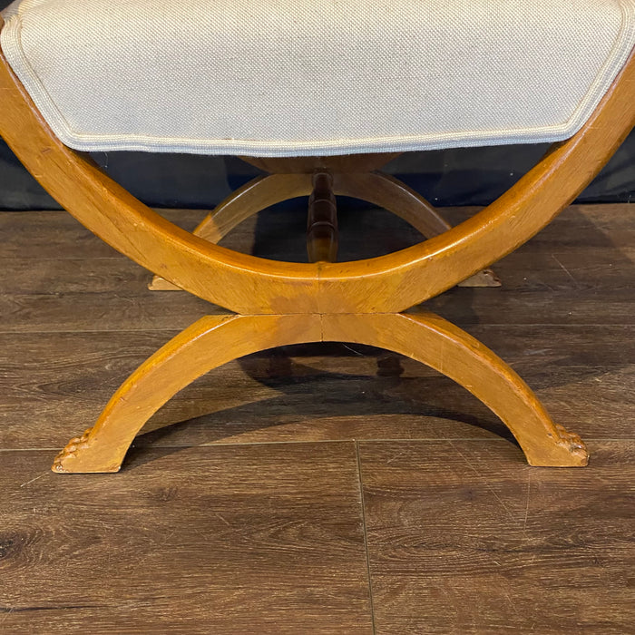 French Pair of Carved Swan Neck Benches