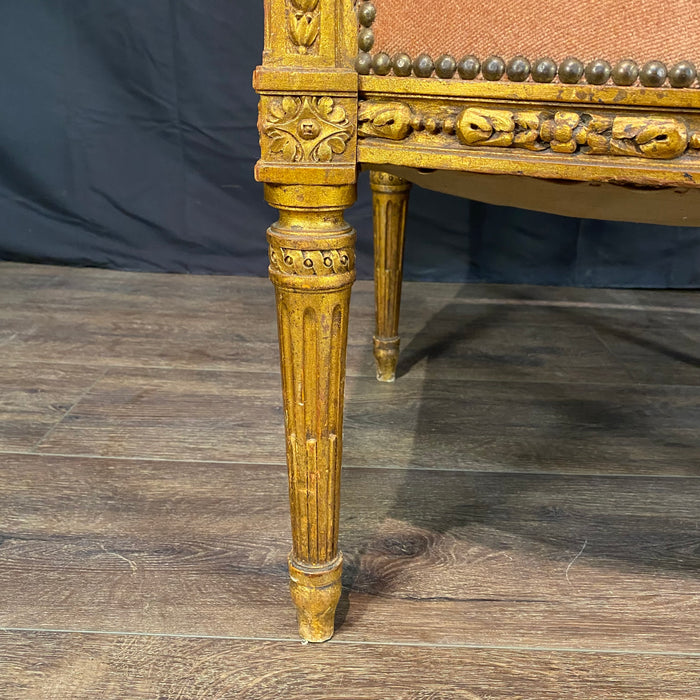 Antique French Louis XVI Salon Suite | Sofa or Canapé, Pair of Armchairs or Fauteuils & Pair of Side Chairs