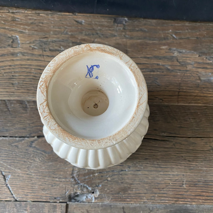 Antique Italian Apothecary Jar Venetian Ibisco Porcelain Urn Large