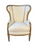 Antique French Louis XVI Armchair or Bergere Chair with New Upholstery