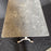 French Gray Marble Top Cafe Table or Bistro Table with Exceptional Metal Base marked Rouen