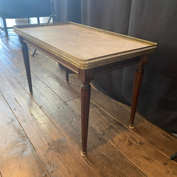 French Louis XVI Marble Top Coffee Table or Cocktail Table