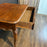 19th Century French Louis XV Walnut Side Table or Writing Desk with Large Drawer, Cabriole Legs and Hoof Feet