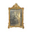Antique French Ornate Gilt Metal Photo Frame with Original Military Portrait